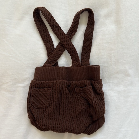 Jamie Kay Suspender Romper, brown, 3-6 months - Picture 3 of 4